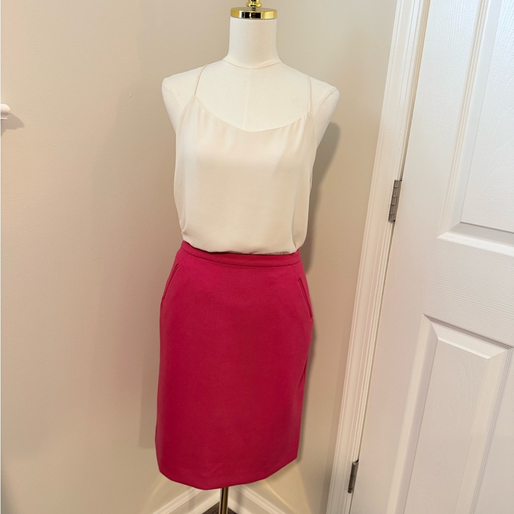 NWT - LOFT Hot Pink Petite Pencil Skirt (Skirt Only)